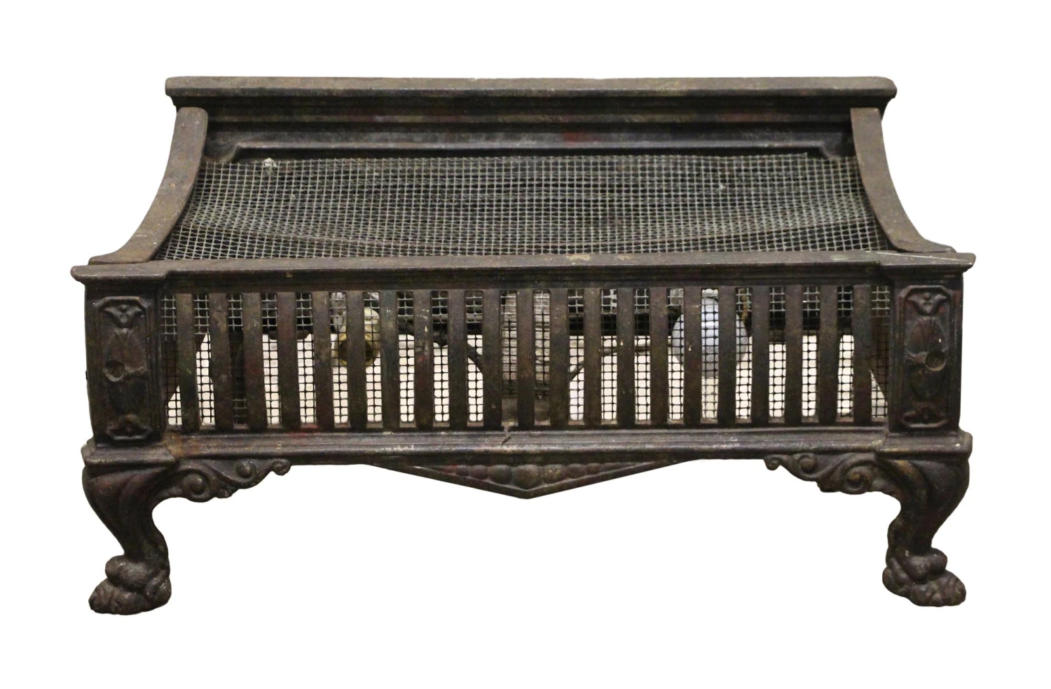 Antique Cast Iron Ornate Fireplace Log Holder 3 Antique Cast Iron Ornate Fireplace Log Holder