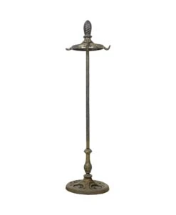 Antique Ornate Wrought Iron Fireplace Tool Stand