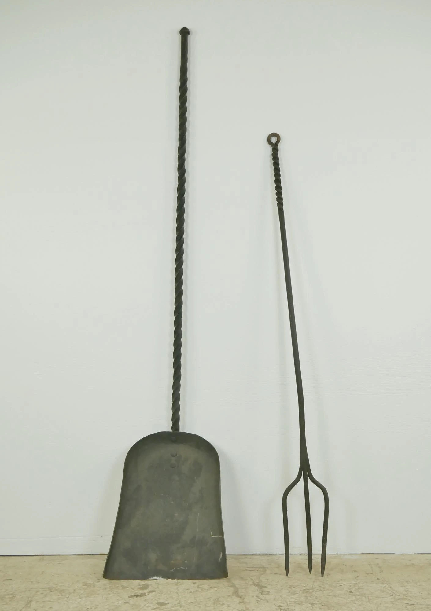 Pair Of Oversized Wrought Iron Fireplace Tools 3 Pair Of Oversized Wrought Iron Fireplace Tools