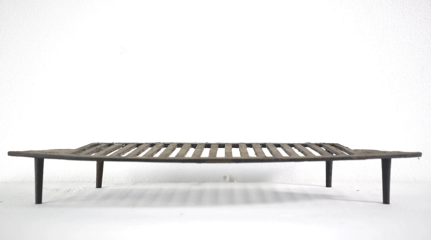 Antique 25 In. Black Cast Iron Fireplace Log Holder 4 Antique 25 In. Black Cast Iron Fireplace Log Holder - Image 2