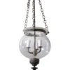 18th Century Crystal 7.5 In. Bell Jar Pendant Light