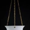 1900s Embossed Matte White Milk Glass Dish Pendant Light 1 1900s Embossed Matte White Milk Glass Dish Pendant Light -OGT Sale Store up lights 1900s embossed matte white milk glass dish pendant light q277297