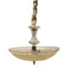 1940s Cast Glass Dish Pendant Light