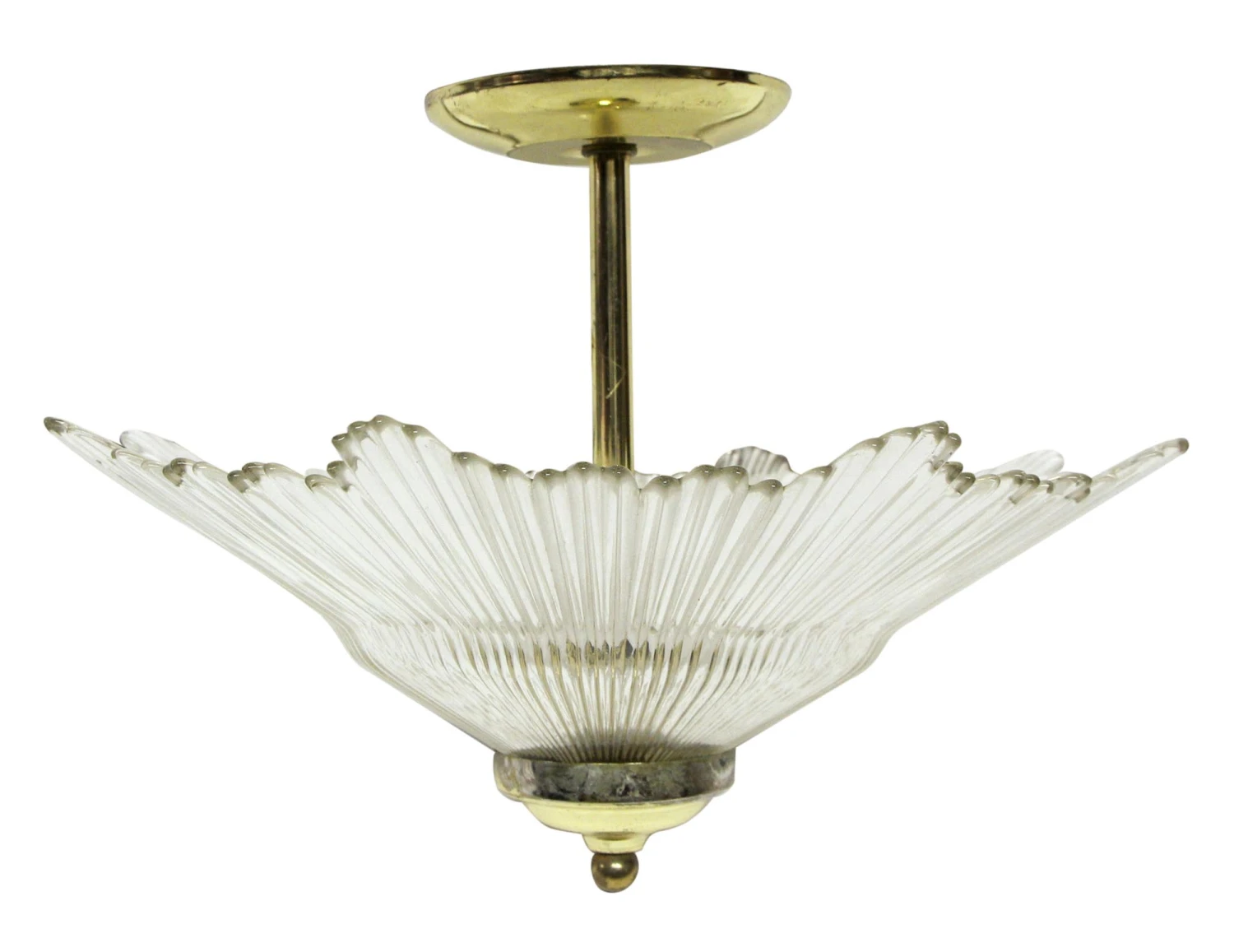 Art Deco Semi Flush Crystal Star Burst Light 3 Art Deco Semi Flush Crystal Star Burst Light