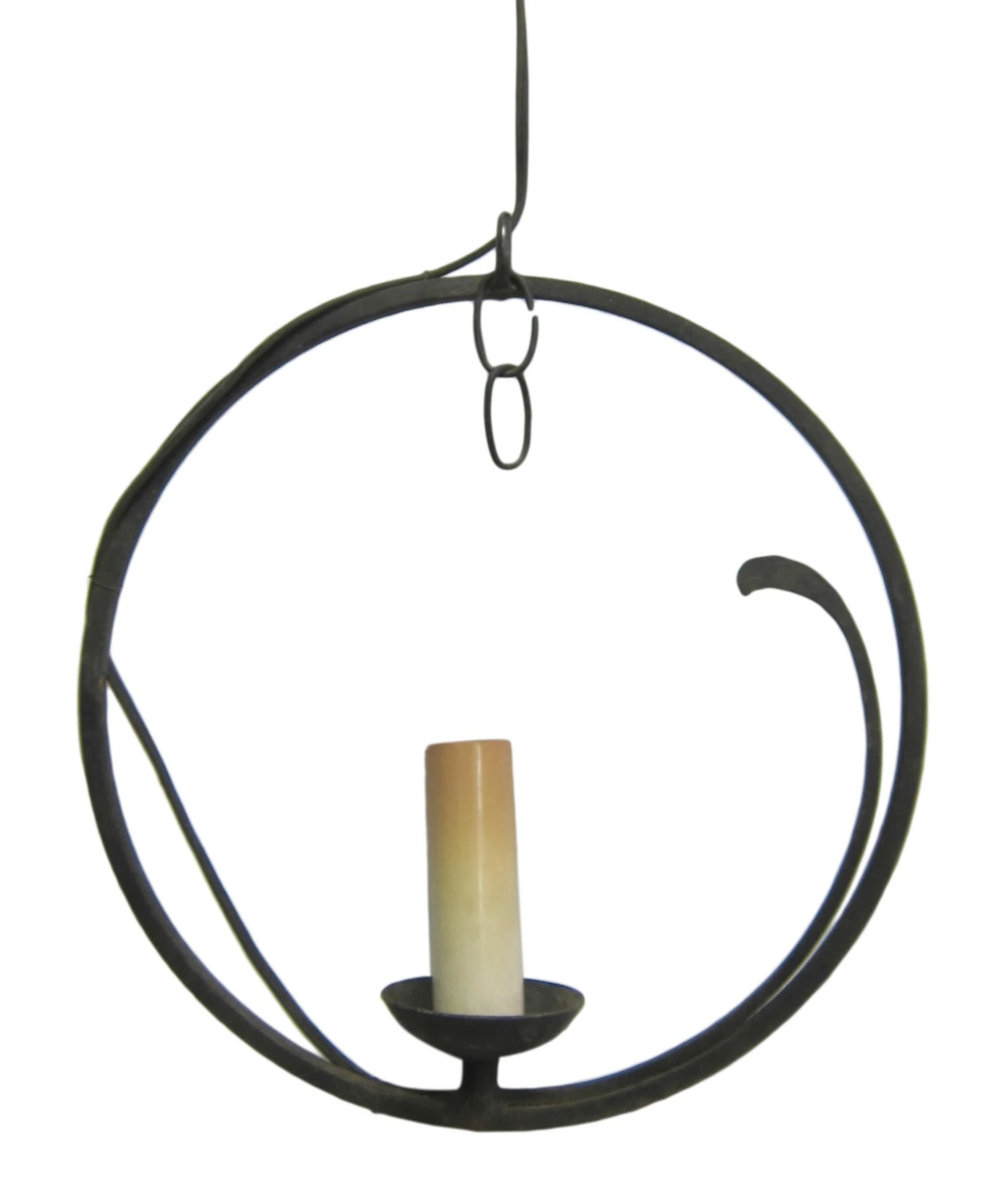 Circular Cast Iron Candlestick Pendant Light 3 Circular Cast Iron Candlestick Pendant Light