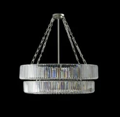 Deux Pierre Crystal Wheel Grand Ballroom Pendant Light