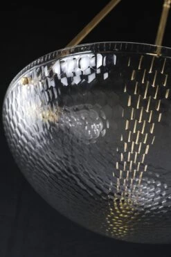 Large Italian Glass Dish Pendant Light With Honeycomb Pattern 11 Large Italian Glass Dish Pendant Light With Honeycomb Pattern -OGT Sale Store up lights for sale chr12216