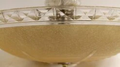 1940s Cast Glass Dish Pendant Light 10 1940s Cast Glass Dish Pendant Light -OGT Sale Store up lights for sale n239507