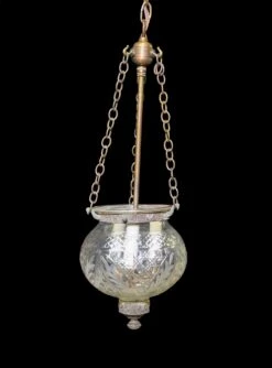 Antique 9 In. Clear Crystal Etched Onion Bell Jar Pendant Light 19 Antique 9 In. Clear Crystal Etched Onion Bell Jar Pendant Light -OGT Sale Store up lights for sale p259526