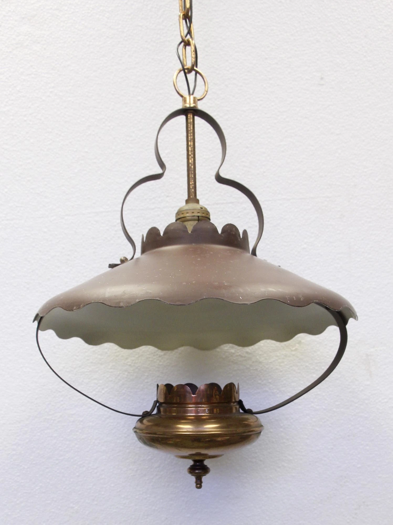 Vintage Metal & Copper Country Lantern Pendant Light 5 Vintage Metal & Copper Country Lantern Pendant Light - Image 3