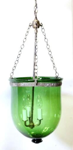 Antique R. Ditmar Wien Austrian 11.75 In. Green Crystal Glass Bell Jar Pendant Light 14 Antique R. Ditmar Wien Austrian 11.75 In. Green Crystal Glass Bell Jar Pendant Light -OGT Sale Store up lights for sale q273585