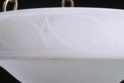 Cast Milk Glass Dish Pendant Light With Ornate Details And Bisque Finish 13 Cast Milk Glass Dish Pendant Light With Ornate Details And Bisque Finish -OGT Sale Store up lights for sale q276908