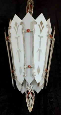 1930s Art Deco Polychrome Pendant Light With Etched Glass 11 1930s Art Deco Polychrome Pendant Light With Etched Glass -OGT Sale Store up lights for sale q277515