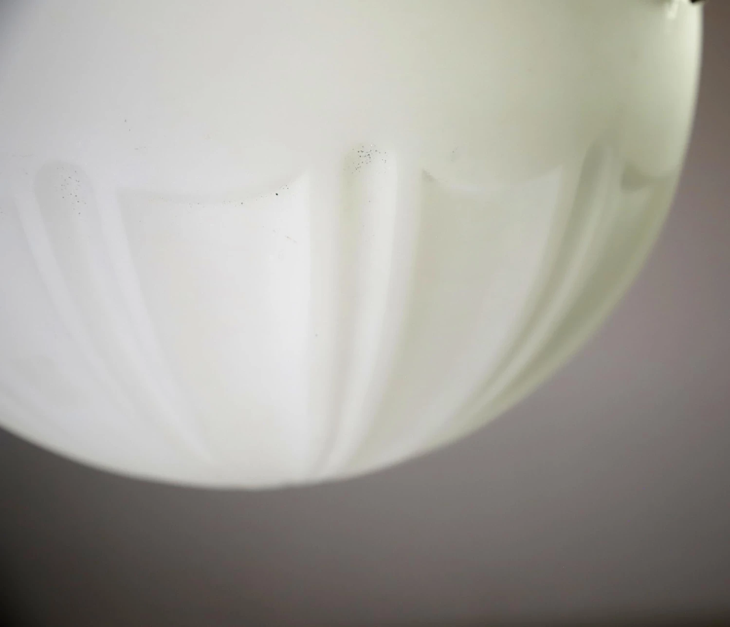 Victorian Ridged Milk Glass Hanging Pendant Light 5 Victorian Ridged Milk Glass Hanging Pendant Light - Image 3