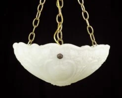 Antique Victorian White Glass Dish Brass Pendant Light 15 Antique Victorian White Glass Dish Brass Pendant Light -OGT Sale Store up lights for sale q282698