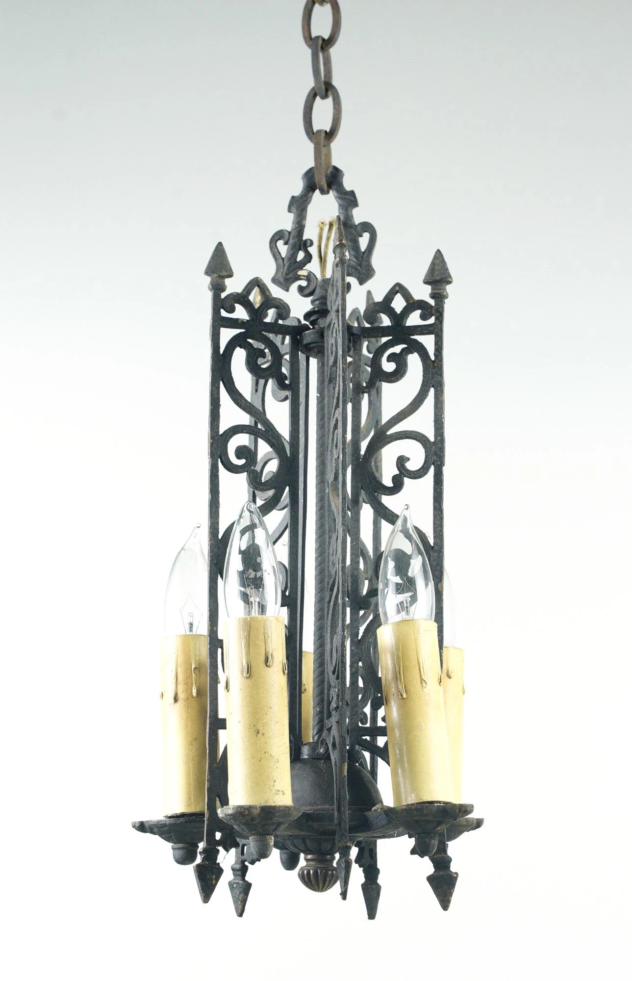 Spanish Style Black Brass 5 Light Pendant Light 5 Spanish Style Black Brass 5 Light Pendant Light - Image 3