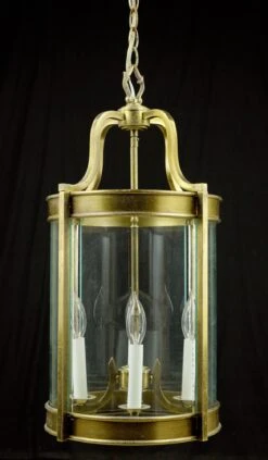 French Brass & Glass 4 Light Round Lantern Pendant Light 16 French Brass & Glass 4 Light Round Lantern Pendant Light -OGT Sale Store up lights for sale q284796