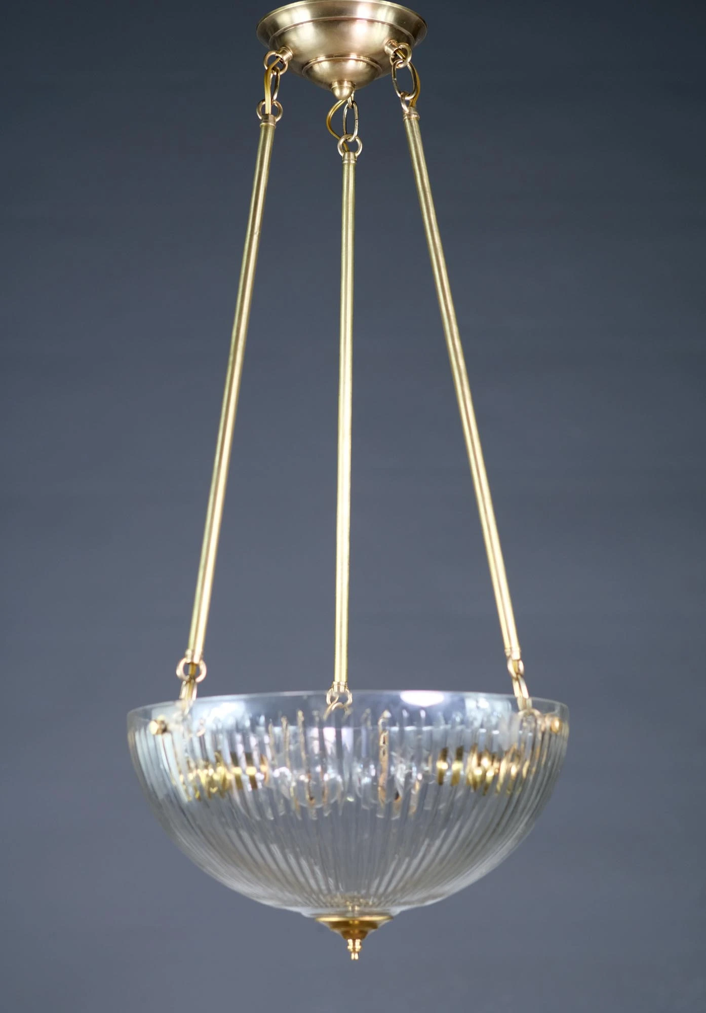 Modern Luxury Fluted Glass Dish Pendant Light 3 Modern Luxury Fluted Glass Dish Pendant Light