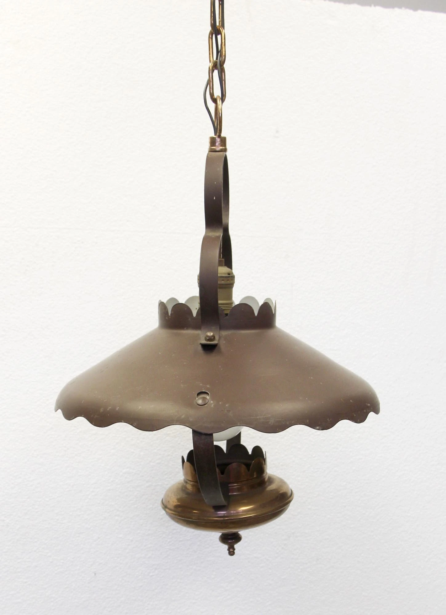 Vintage Metal & Copper Country Lantern Pendant Light 4 Vintage Metal & Copper Country Lantern Pendant Light - Image 2