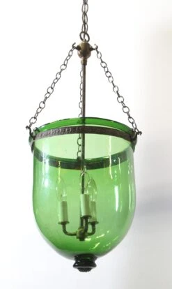 Antique R. Ditmar Wien Austrian 11.75 In. Green Crystal Glass Bell Jar Pendant Light 13 Antique R. Ditmar Wien Austrian 11.75 In. Green Crystal Glass Bell Jar Pendant Light -OGT Sale Store up lights q273585