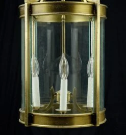 French Brass & Glass 4 Light Round Lantern Pendant Light 15 French Brass & Glass 4 Light Round Lantern Pendant Light -OGT Sale Store up lights q284796