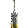 Spanish Style Black Brass 5 Light Pendant Light