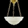 Victorian Ornate Milk Glass Dish Polished Brass Chain Pendant Light 1 Victorian Ornate Milk Glass Dish Polished Brass Chain Pendant Light -OGT Sale Store up lights victorian ornate milk glass dish polished brass chain pendant light q282850