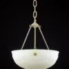 Victorian Urn White Cast Glass Dish Brass Pendant Light 1 Victorian Urn White Cast Glass Dish Brass Pendant Light -OGT Sale Store up lights victorian urn white cast glass dish brass pendant light q282702