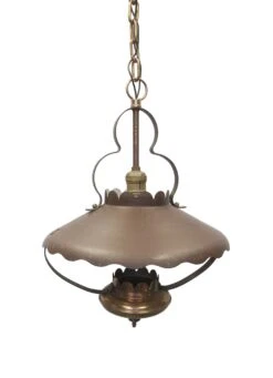 Vintage Metal & Copper Country Lantern Pendant Light