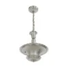 Vintage Scalloped Edge Aluminum Art Deco Pendant Light