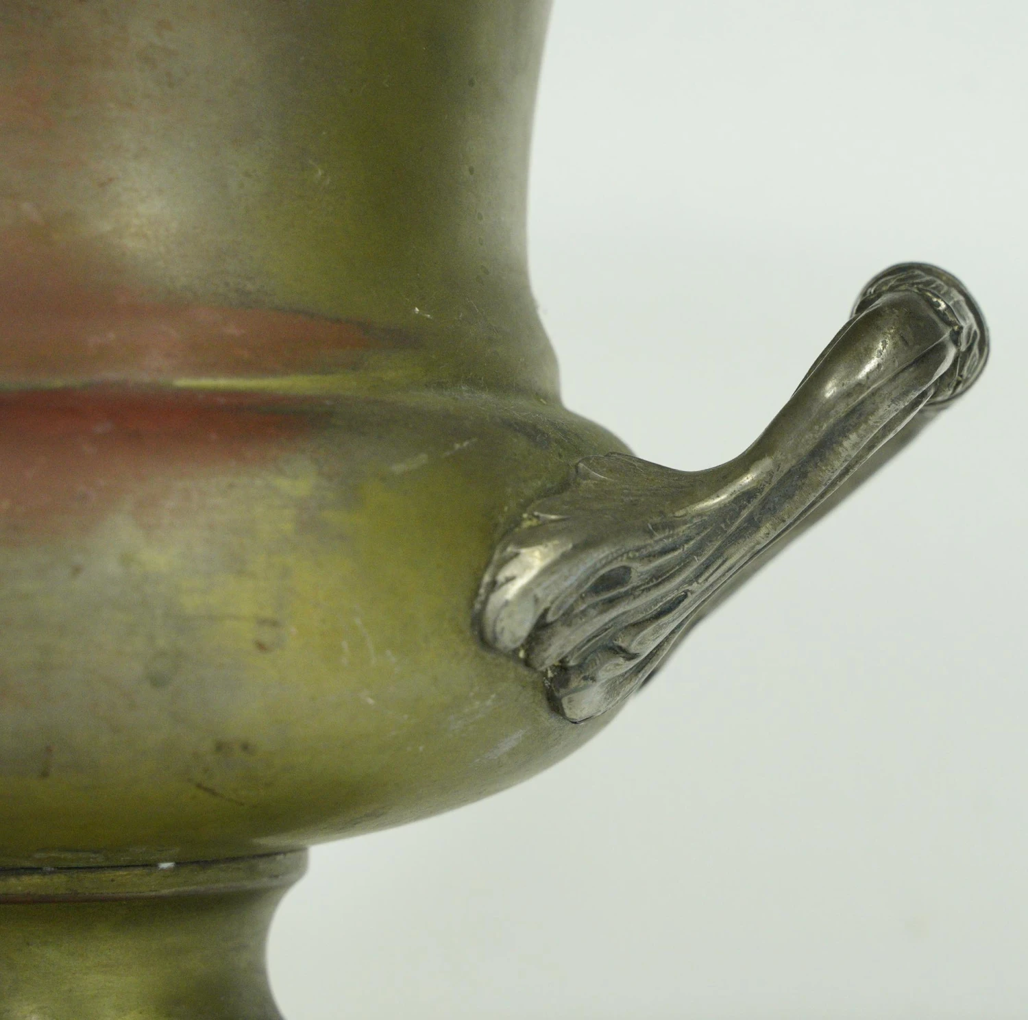 Silver Plated Copper Urn With Ornate Handles 4 Silver Plated Copper Urn With Ornate Handles - Image 2