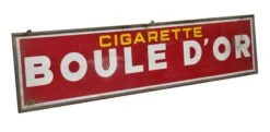 Vintage European Cigarette Golden Ball Boule D’or Cigarette Wall Sign -OGT Sale Store vintage signs 14bel8342