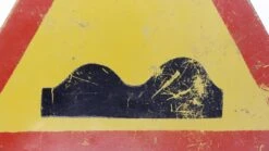 Vintage European Steel Uneven Road Traffic Sign -OGT Sale Store vintage signs 24bel112850