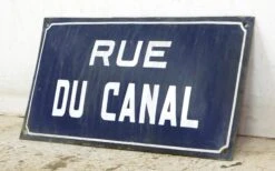 Vintage European Steel Rue Du Canal Street Sign 6 Vintage European Steel Rue Du Canal Street Sign -OGT Sale Store vintage signs 24bel11335