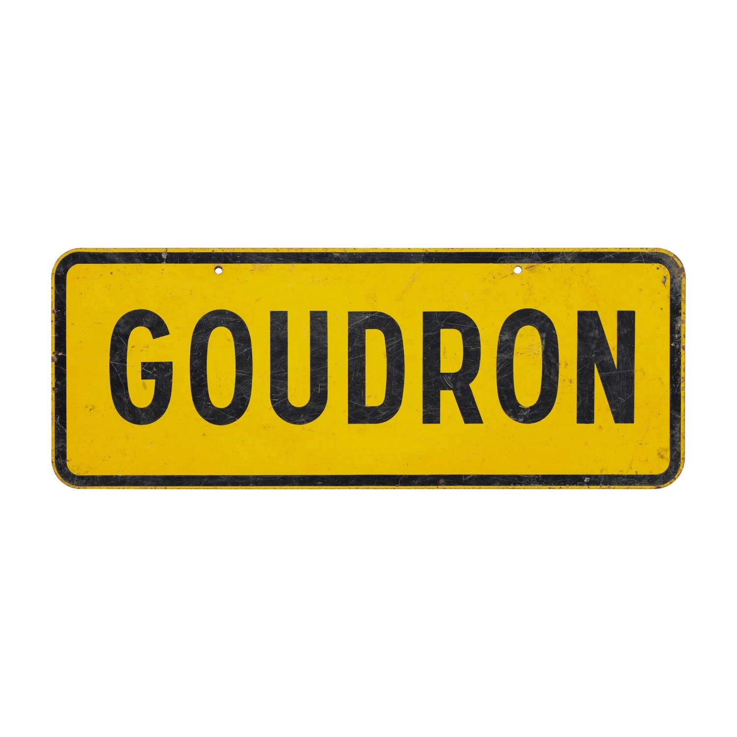 European Black & Yellow Steel European Goudron Street Sign 3 European Black & Yellow Steel European Goudron Street Sign