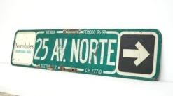 Vintage Spanish Steel Double Sided 25 Ave. North Street Sign 8 Vintage Spanish Steel Double Sided 25 Ave. North Street Sign -OGT Sale Store vintage signs for sale q287567
