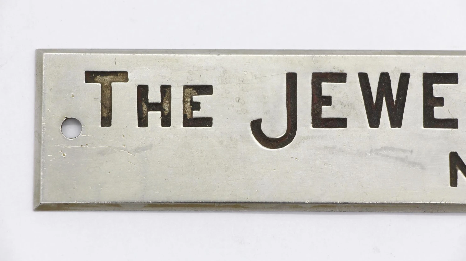 Vintage Nickel Plated Brass Jewett Refrigerator Co. Sign 4 Vintage Nickel Plated Brass Jewett Refrigerator Co. Sign - Image 2