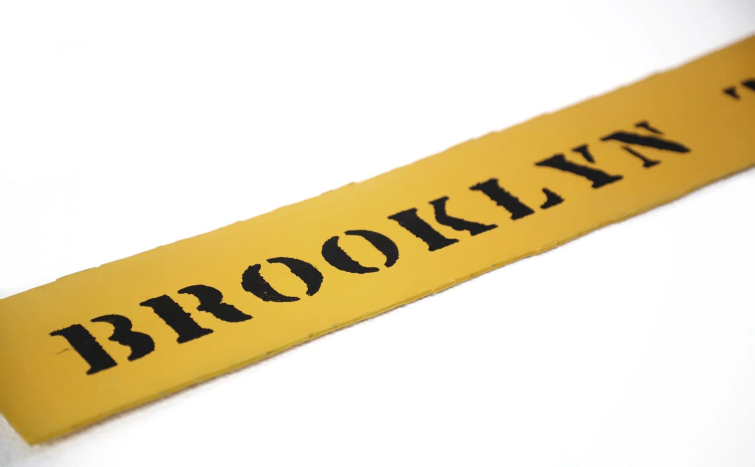 Vintage 24 In. Yellow Enameled Brooklyn TWP Street Sign 4 Vintage 24 In. Yellow Enameled Brooklyn TWP Street Sign - Image 2