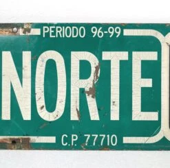 Vintage Spanish Steel Double Sided 25 Ave. North Street Sign 7 Vintage Spanish Steel Double Sided 25 Ave. North Street Sign -OGT Sale Store vintage signs q287567