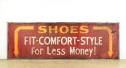 Reclaimed 108.5 In. Shoes Aluminum Movie Prop Sign