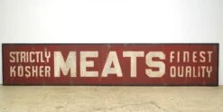 Reclaimed 11 Ft. Kosher Meats Aluminum Movie Prop Sign
