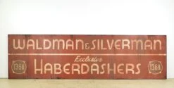 Reclaimed 129.375 In. Waldman & Silverman Aluminum Movie Prop Sign
