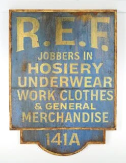 Reclaimed 73.5 In. Jobbers Merchandise Wooden Movie Prop Sign
