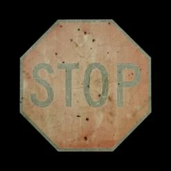 Reclaimed Steel Distressed Octagon Stop Sign