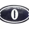 Vintage Enamel Over Steel Navy Blue & White 0 House Number -OGT Sale Store vintage signs vintage enamel over steel navy blue white 0 house number q278980