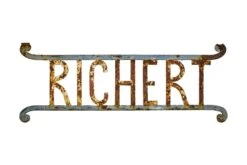 Vintage European Iron Richert Advertising Sign