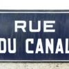 Vintage European Steel Rue Du Canal Street Sign 2 Vintage European Steel Rue Du Canal Street Sign -OGT Sale Store vintage signs vintage european steel rue du canal street sign 24bel11335