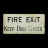 Vintage Rectangle White Steel Fire Exit, Keep Door Closed Wall Sign 1 Vintage Rectangle White Steel Fire Exit, Keep Door Closed Wall Sign -OGT Sale Store vintage signs vintage rectangle white steel fire exit keep door closed wall sign q284053