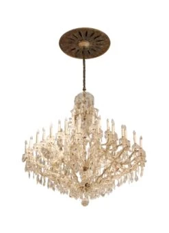 1930s Waldorf Astoria 6 Ft. Marie Therese Crystal Chandelier