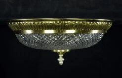 Waldorf Astoria Faceted Glass & Brass Flush Mount Light 12 Waldorf Astoria Faceted Glass & Brass Flush Mount Light -OGT Sale Store waldorf astoria for sale n253067